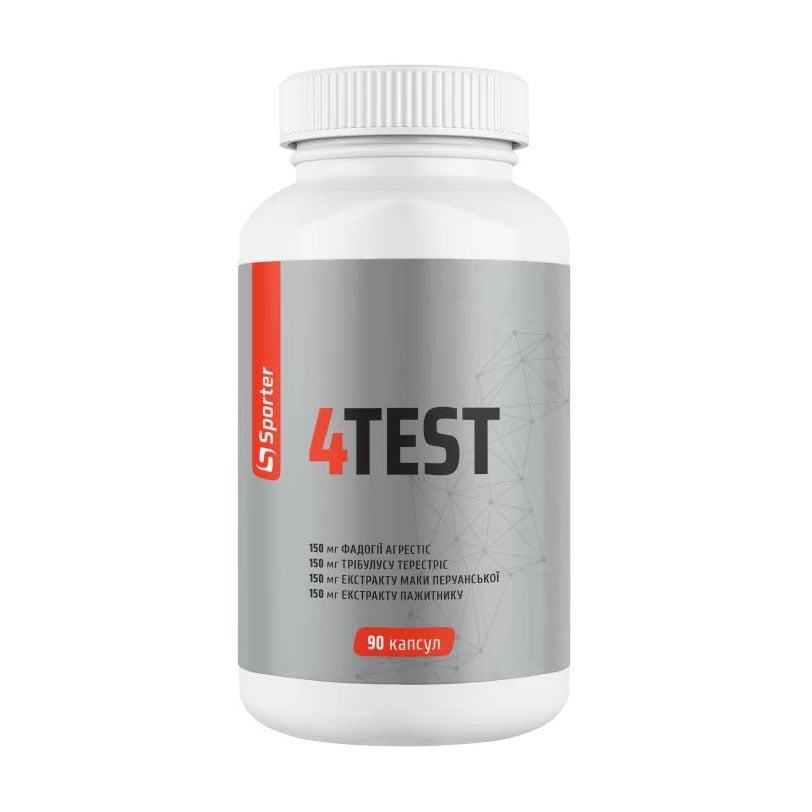 Стимулятор тестостерону Sporter 4TEST, 90 капсул